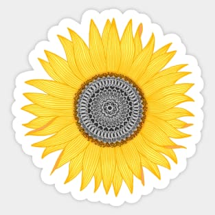 Sunflower mandala Sticker